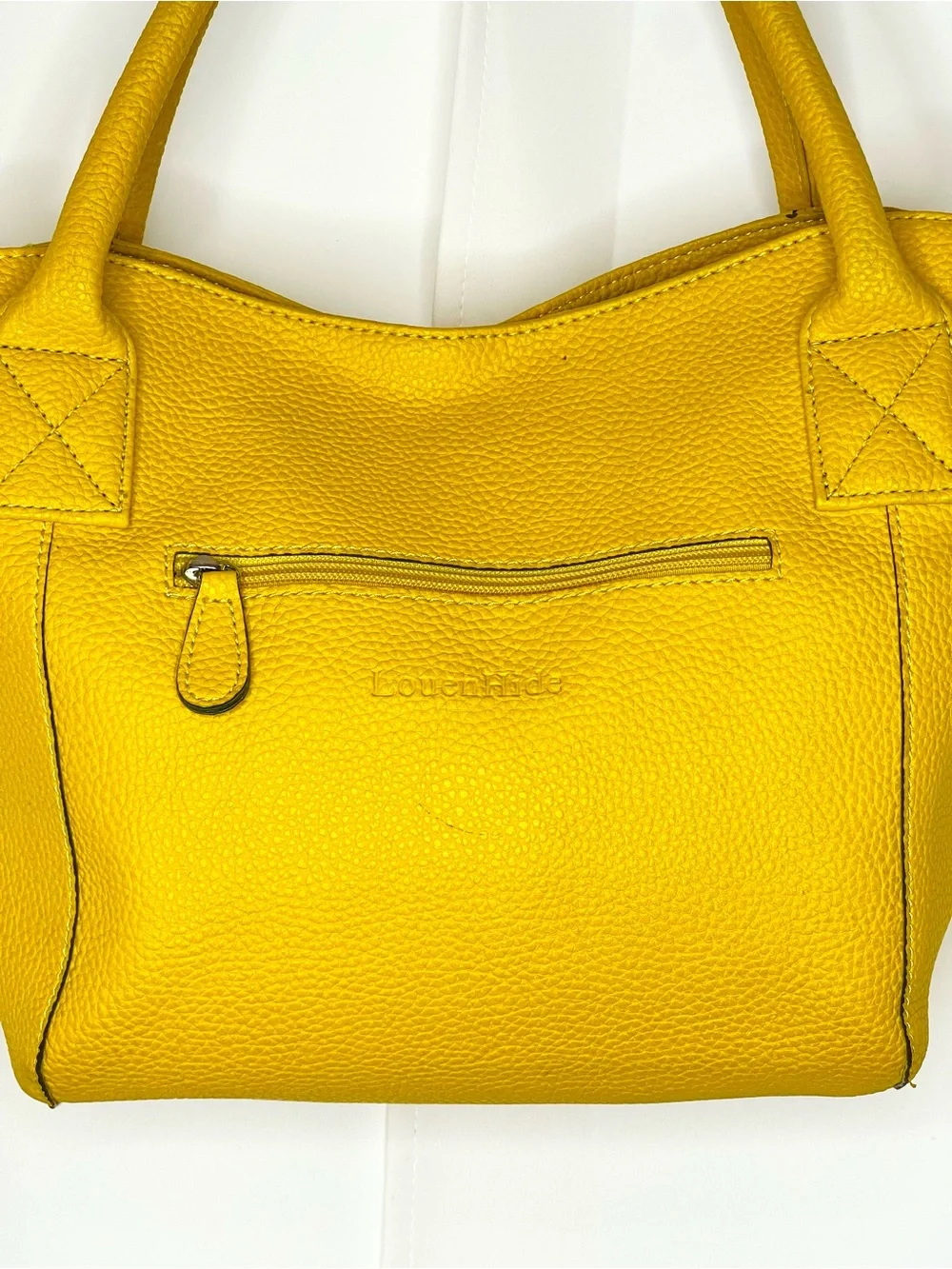 LOUENHIDE YELLOW VEGAN LEATHER TOTE/SHOULDER BAG